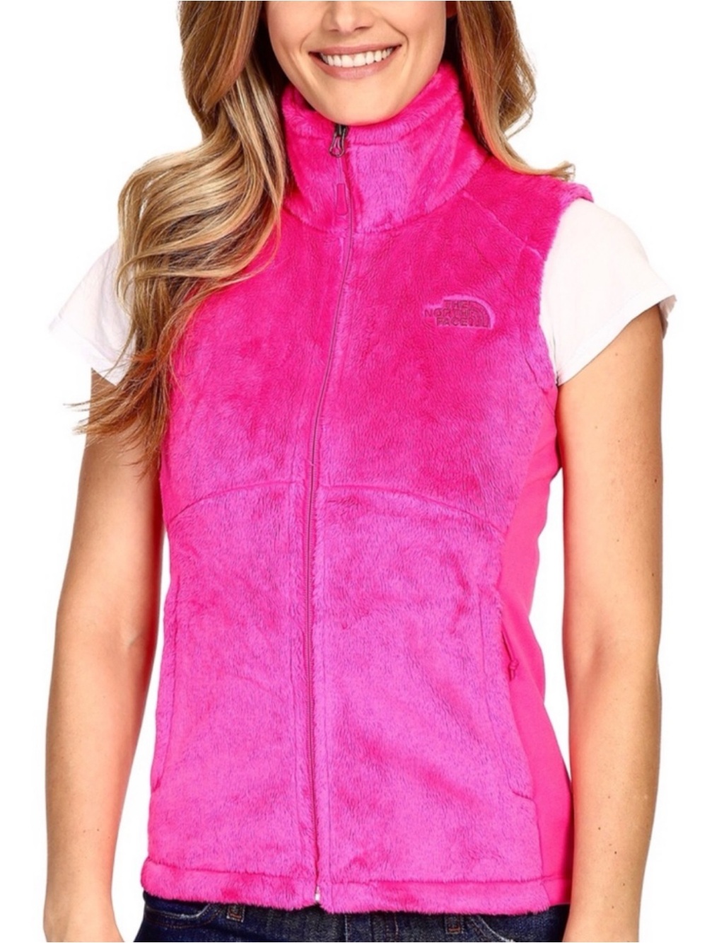 The North Face Osito Vest Sz S In Fuschia Pink/Fuschia Pink